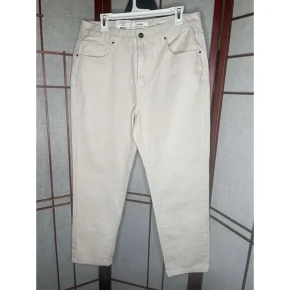 Cotton On Mom Jeans Soft Taupe High Waisted - Size 12 - Picture 3 of 9
